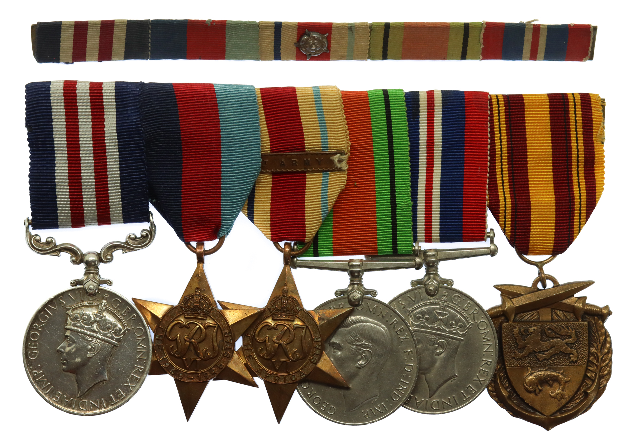 WW2 'North Africa Operations' Military Medal Group of Six - Fsr. R. Barnes, Royal Irish Fusiliers