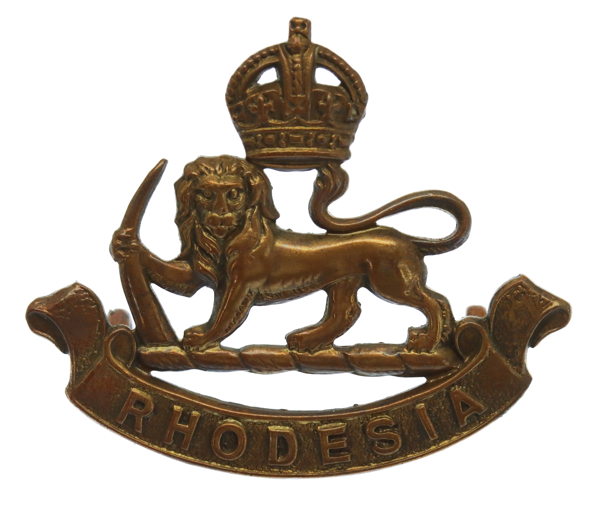 Southern Rhodesia Staff Corps Cap Badge - King's Crown (c.1942-57)