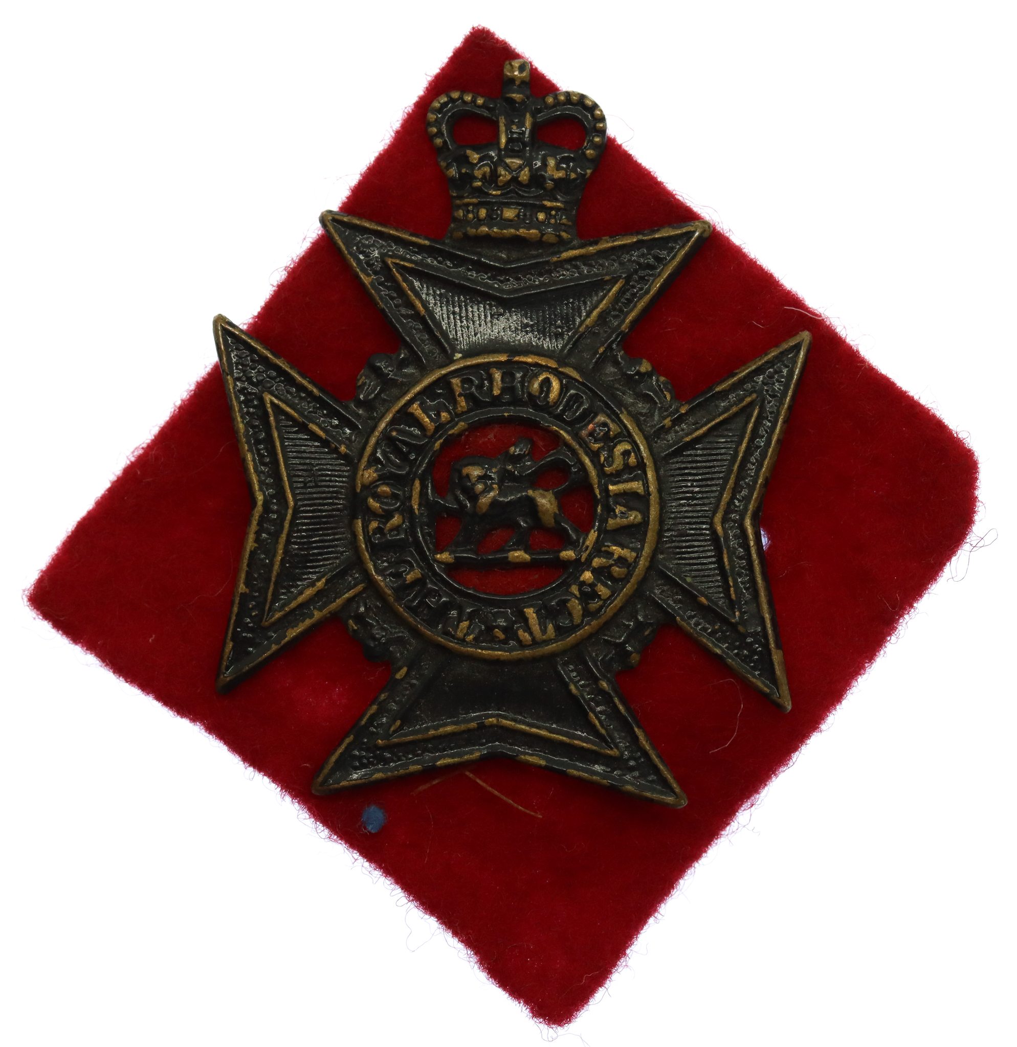 Royal Rhodesia Regiment Cap Badge - Queen's Crown