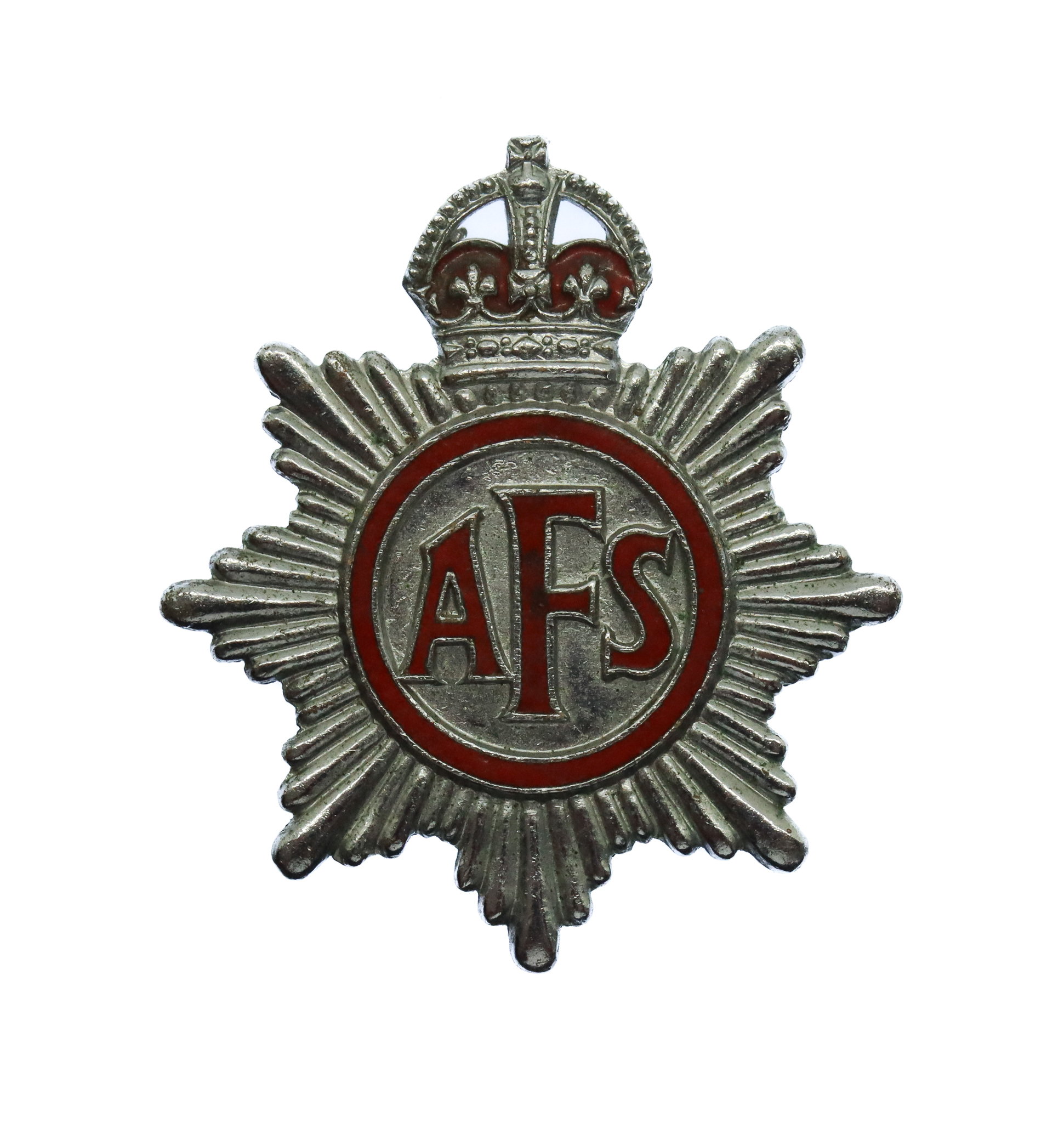 Auxiliary Fire Service (A.F.S.) Star Lapel Badge - King's Crown