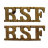 Pair of Royal Scots Fusiliers (RSF) Shoulder Titles