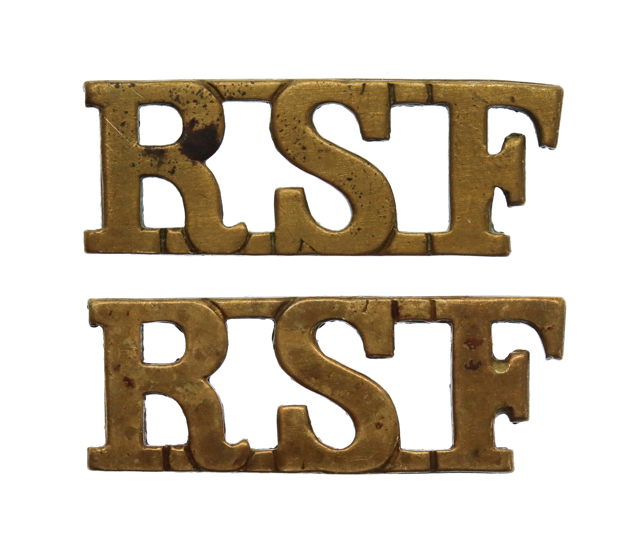 Pair of Royal Scots Fusiliers (RSF) Shoulder Titles