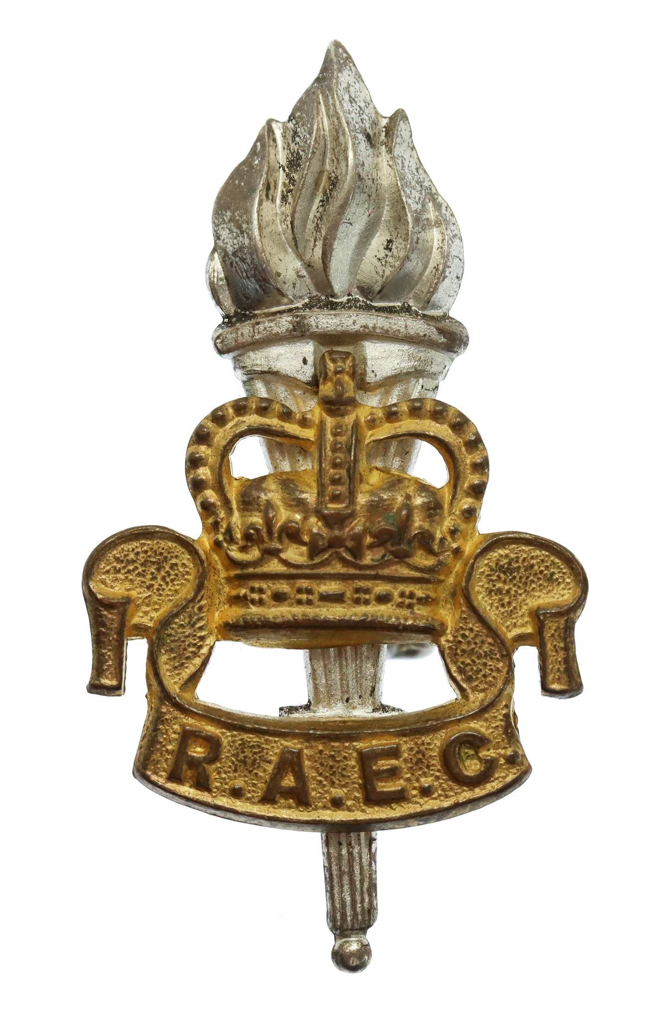 Royal Army Educational Corps (R.A.E.C.) Officer's Dress Cap Badge - Queen's Crown