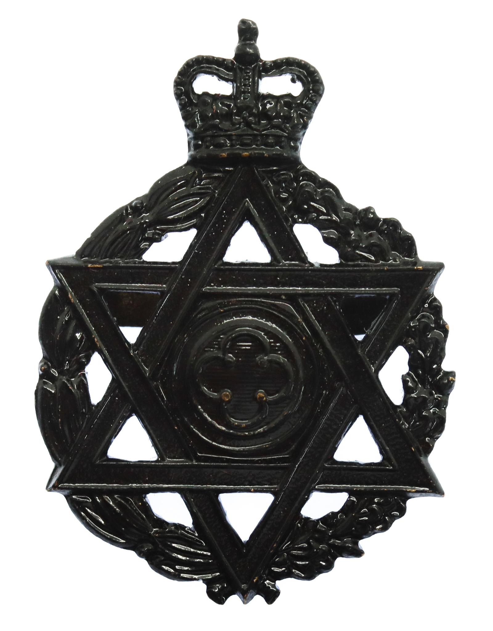 Royal Army Chaplain's Department (Jewish) Cap Badge - Queen's Crown