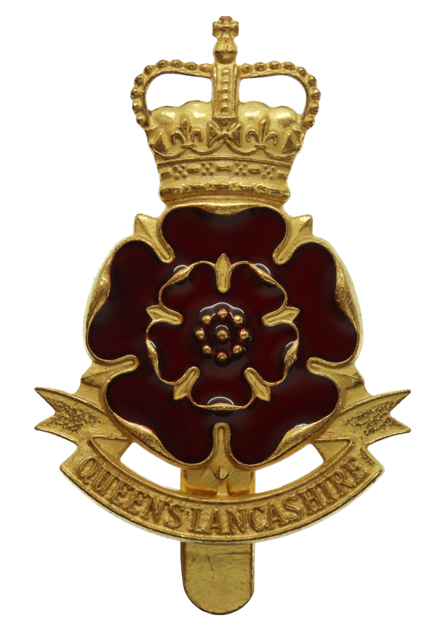 Queen's Lancashire Regiment Enamelled Cap Badge