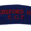 Hereford High School C.C.F. Cloth Shoulder Title