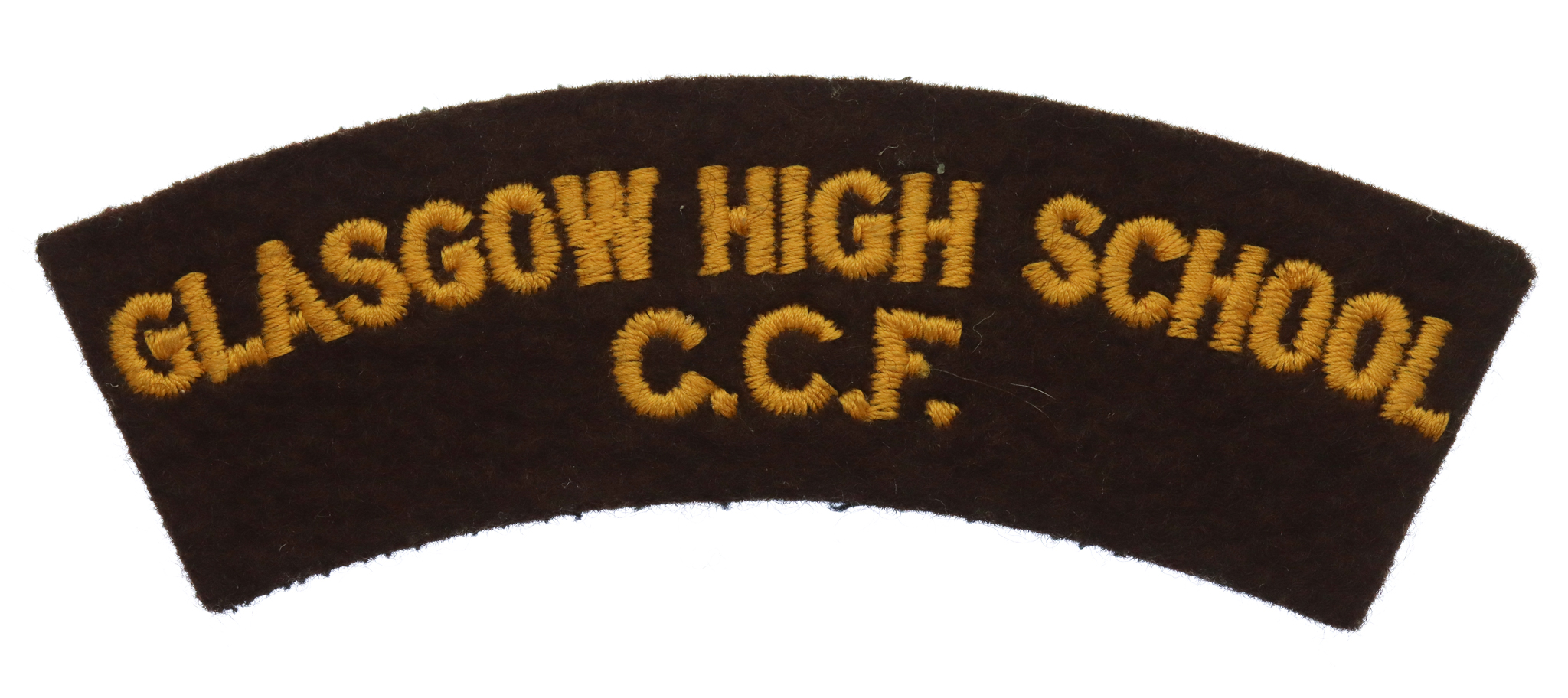Glasgow High School C.C.F. Cloth Shoulder Title