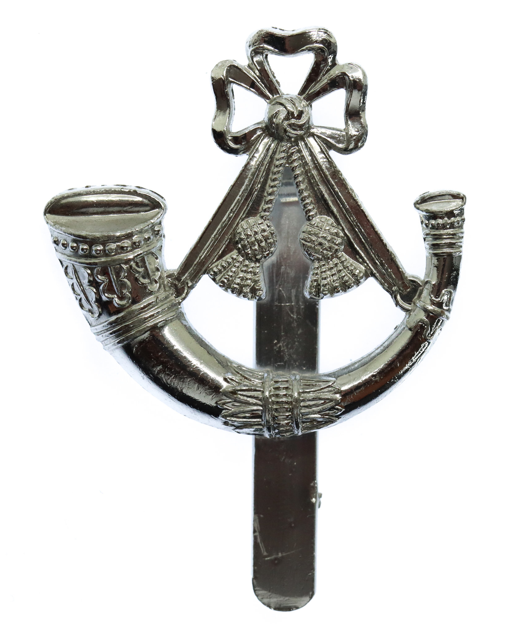 Light Infantry Anodised (Staybrite) Cap Badge