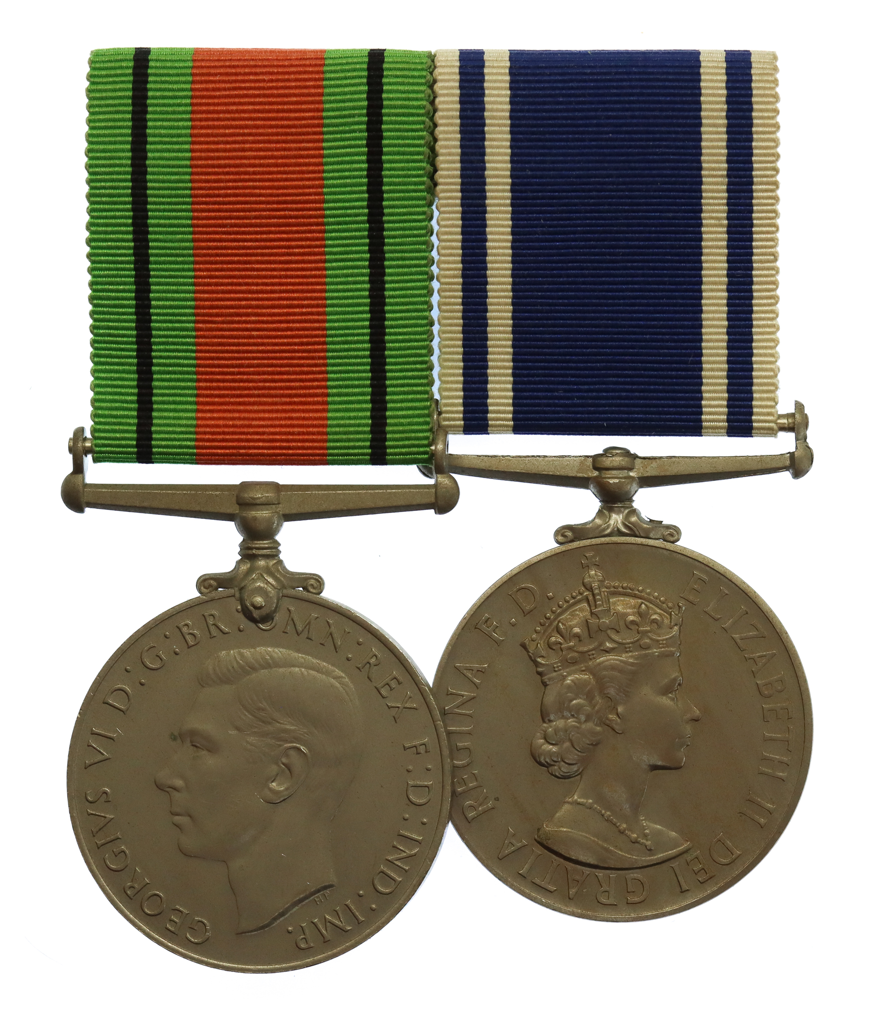 WW2 Defence Medal and EIIR Police Long Service & Good Conduct Medal - Chief Supt. Jack. H. Crickitt, Southend-on-Sea Constabulary