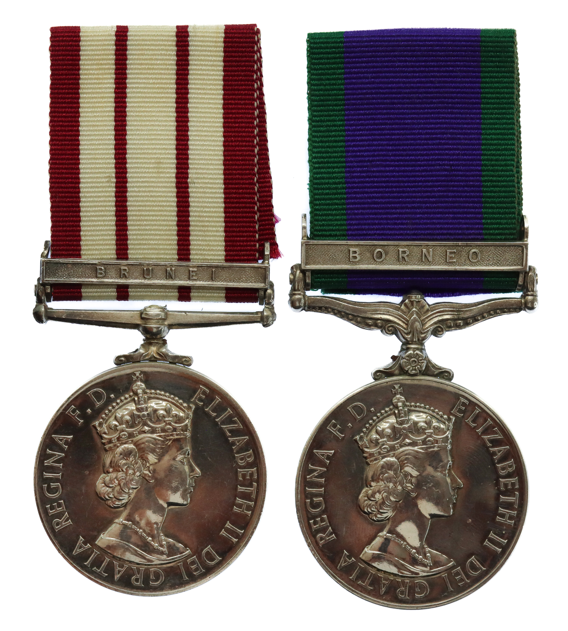 Naval General Service Medal (Clasp - Brunei) and Campaign Service Medal (Clasp - Borneo) Pair - Mne. P.C. Newman, Royal Marines