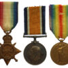 WW1 1914-15 Star Medal Trio - Pte. A.E. Wise, 8th Bn. Leicestershire Regiment - Wounded