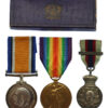 WW1 British War & Victory Medal Pair with 1917 Duke of Connaught Masonic Medal - Musician W.J. Hawkins, Royal Marine Band