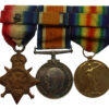 WW1 Prisoner of War 1914 Mons Star Medal Trio - Sjt. H.C.J. Barton, 1st Bn. East Lancashire Regiment 