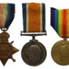 WW1 1914-15 Star Medal Trio - Pte. H. Smith, 8th Bn. Leicestershire Regiment - Wounded at Bazentin Wood, Somme