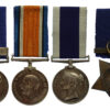Egypt Medal (Clasp - Suakin 1885), WW1 British War Medal and RN Long Service & Good Conduct Medal Group of Four - Ldg. Sto. 2nd Cl. J. Colson, Royal Navy