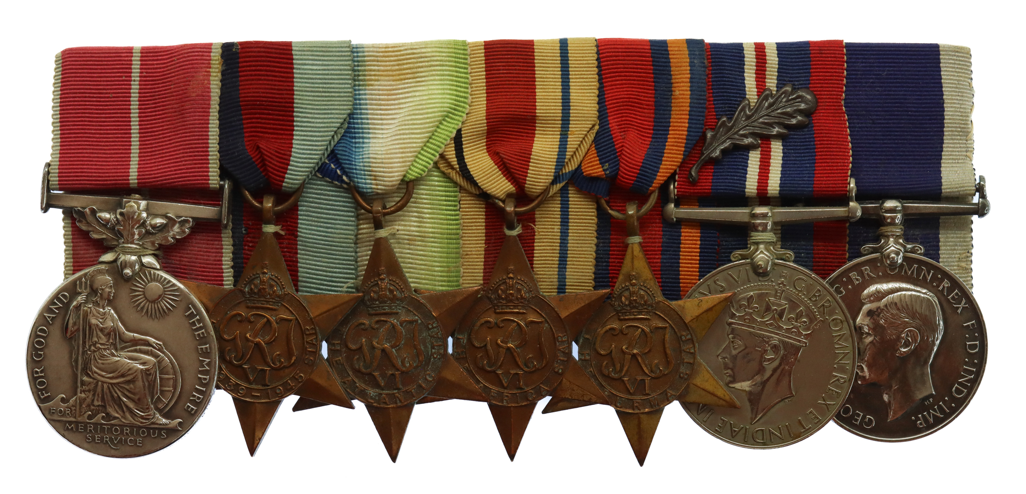 WW2 British Empire Medal (Military)  and Mentioned In Despatches RN Long Service & Good Conduct Medal Group of Seven - Chief Stoker, B. Treharne, Royal Navy, HMS Forth