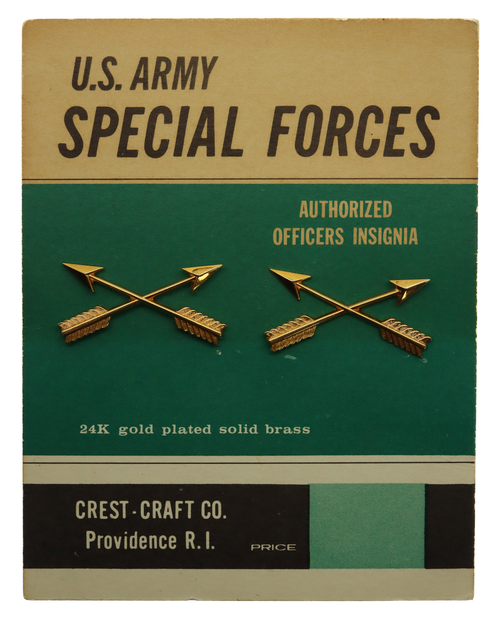 U.S.A. Pair of Special Forces Officer Collar Badges