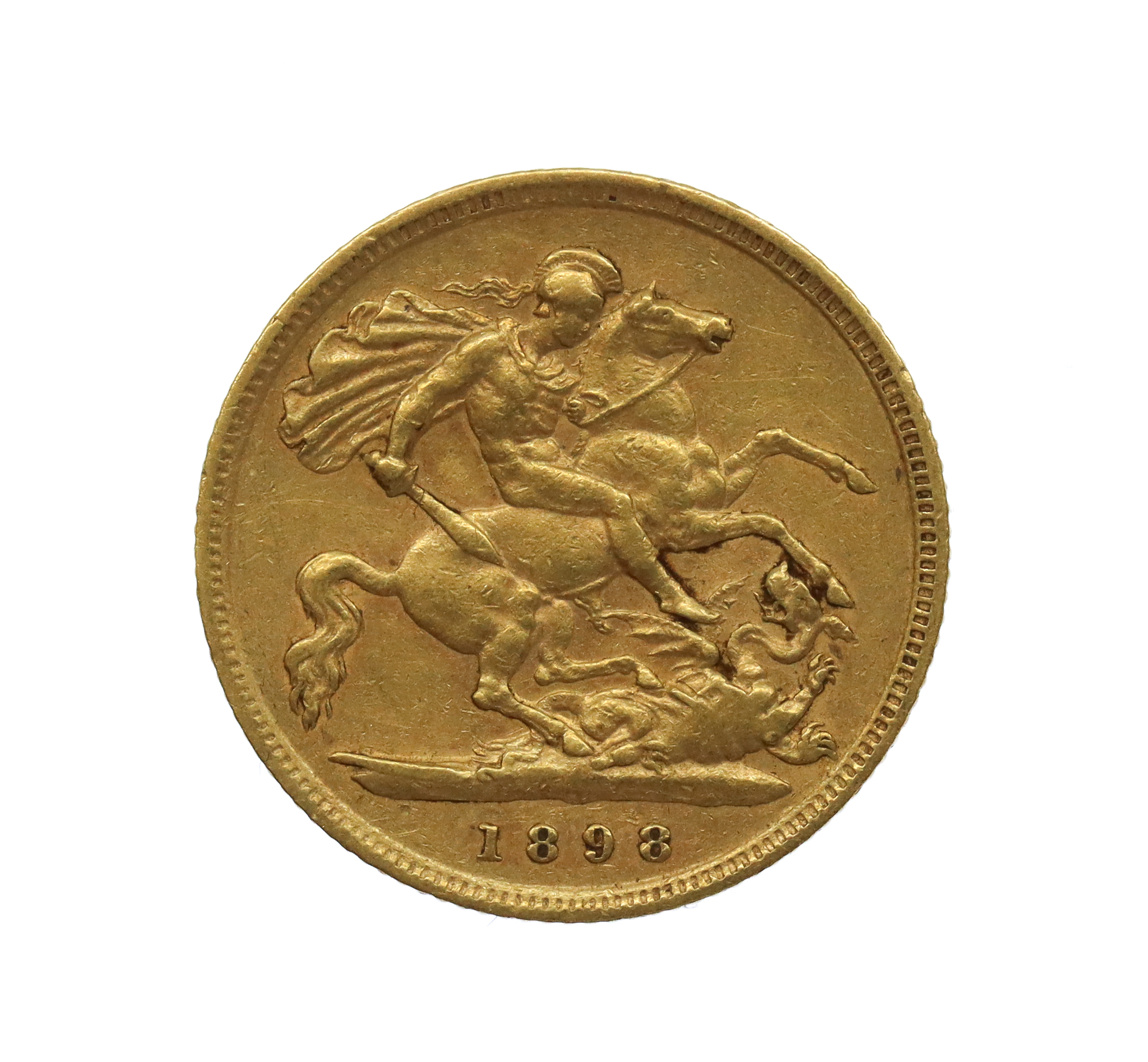 1898 Victoria Gold Half Sovereign Coin