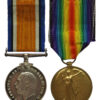 WW1 Casualty British War & Victory Medal Pair - 2nd Lt. H.Y. Maulkinson, Lincolnshire Regiment - Died of Wounds, 4/6/17