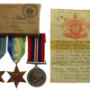 WW2 Casualty Medal Group of Three with Box and Condolence Slip - Able Seaman A.G. Smith, Royal Navy - K.I.A. 5/11/44