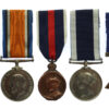 Egypt Medal, WW1 British War Medal, 1902 Coronation Medal and RN Long Service & Good Conduct Medal Group of Five - Master At Arms John Warrick, Royal Navy (Formerly Private, R.M.L.I.)
