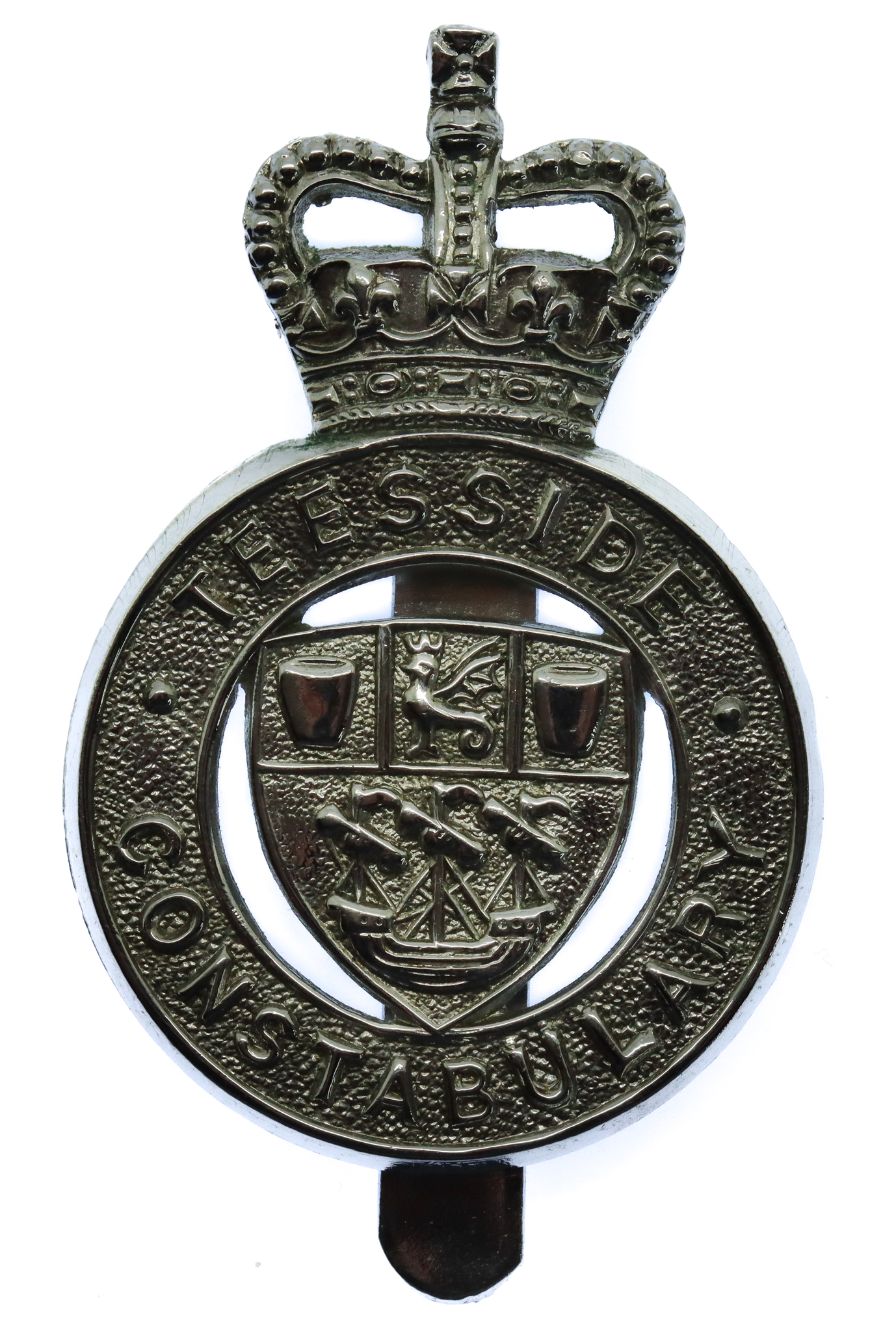 Teesside Constabulary Cap Badge - Queen's Crown