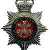 Dyfed-Powys Heddlu Police Enamelled Helmet Plate - Queen's Crown