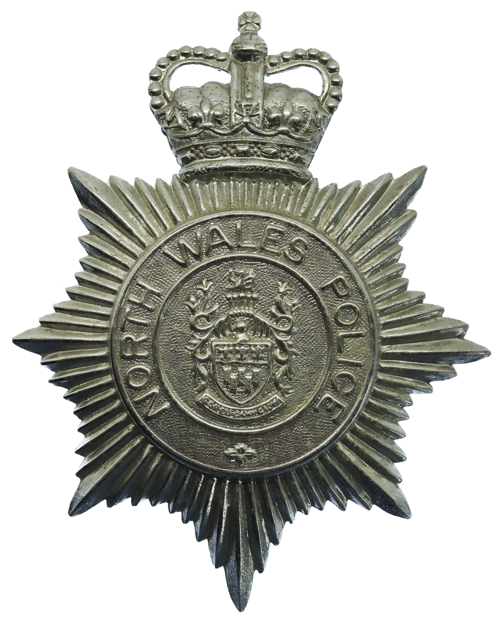 North Wales Police Helmet Plate - Queen's Crown