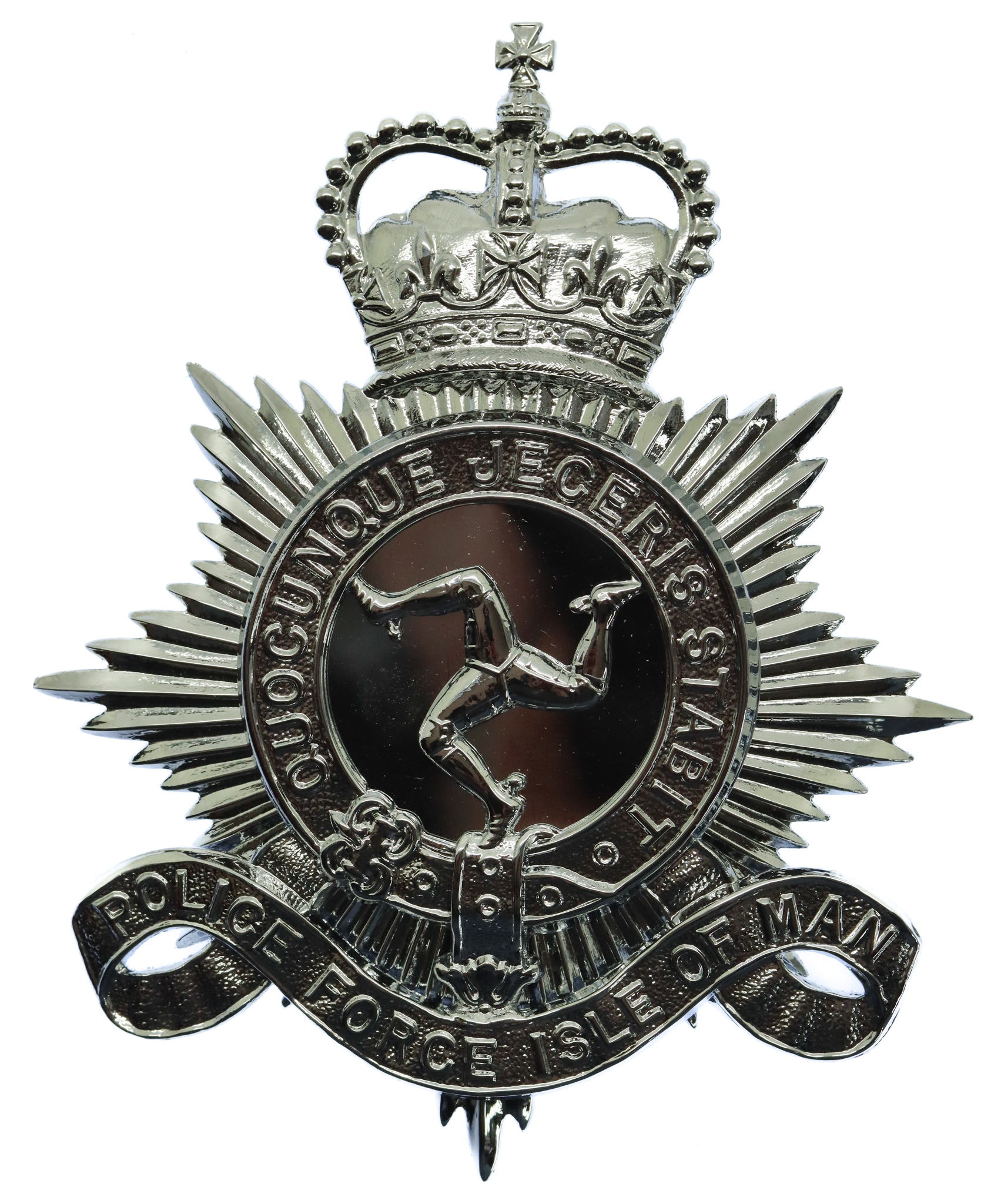 Isle of Man Constabulary Helmet Plate - Queen's Crown