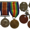 WW1 1914-15 Star Medal Trio and Dog Tags - Pte. A.E. Tubby, Lincolnshire Regiment - Wounded
