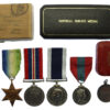 WW2 Long Service & Good Conduct Medal Group Five with Royal Life Saving Society Medal - Temp. Warrant Shipwright W. Creed, Royal Navy