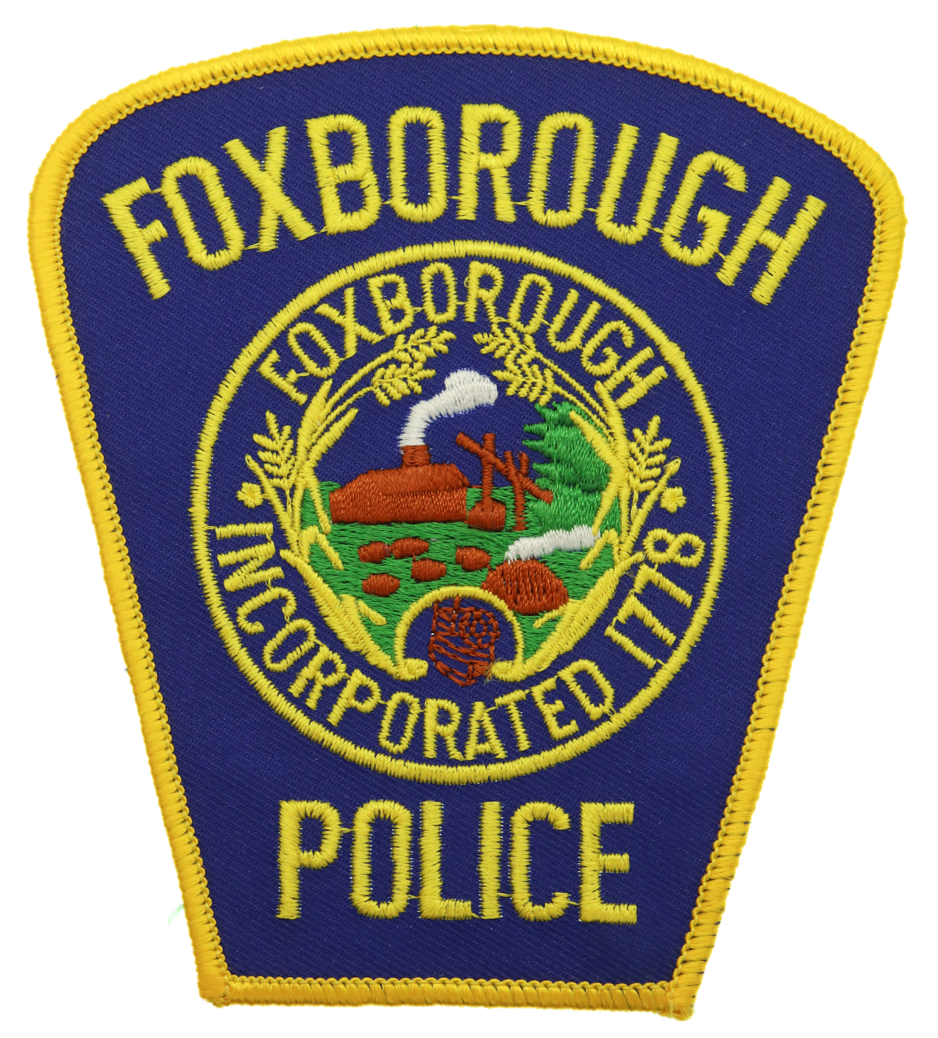 United States Foxborough Police Cloth Patch