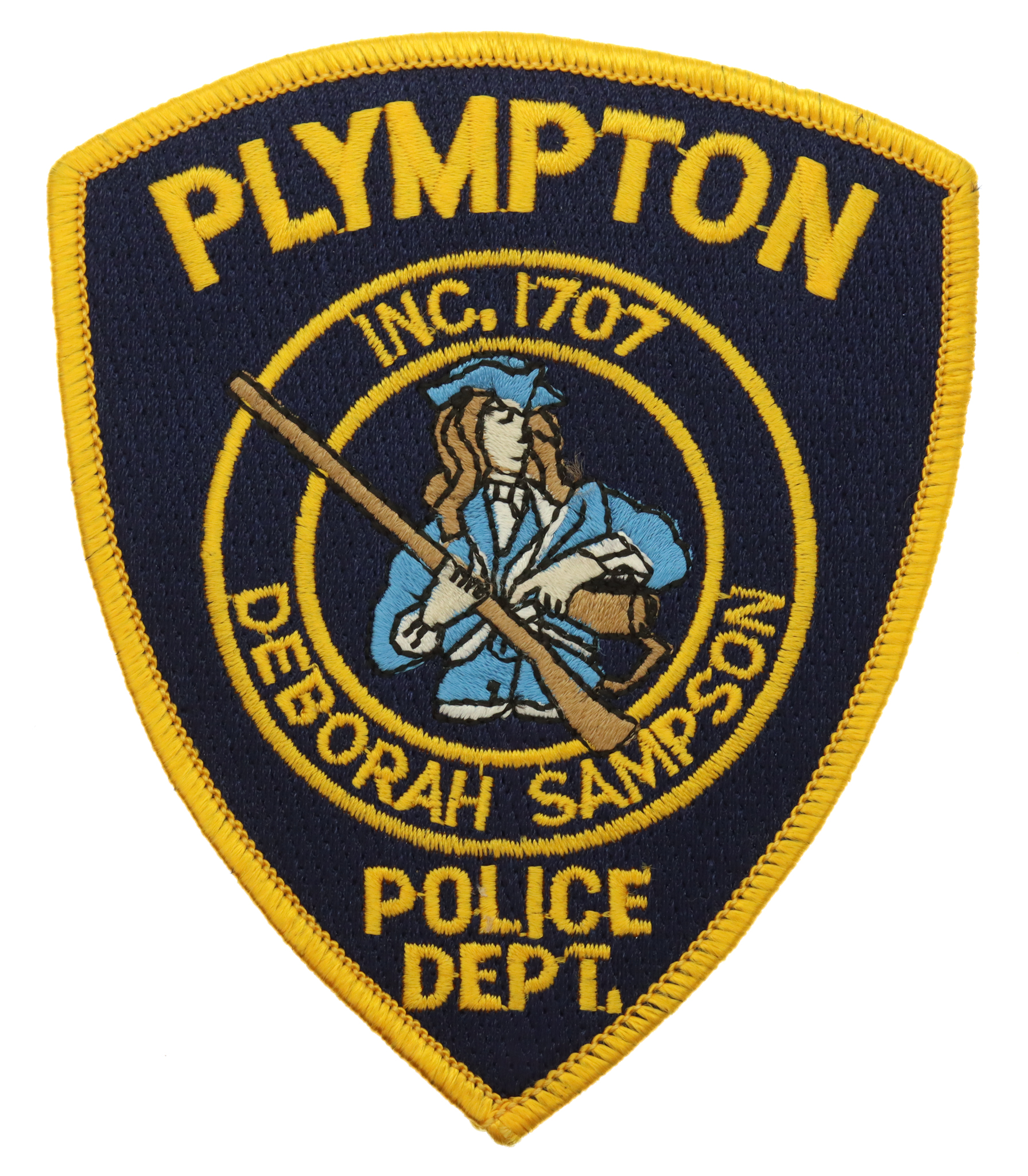 United States Plympton Police Dept. Cloth Patch