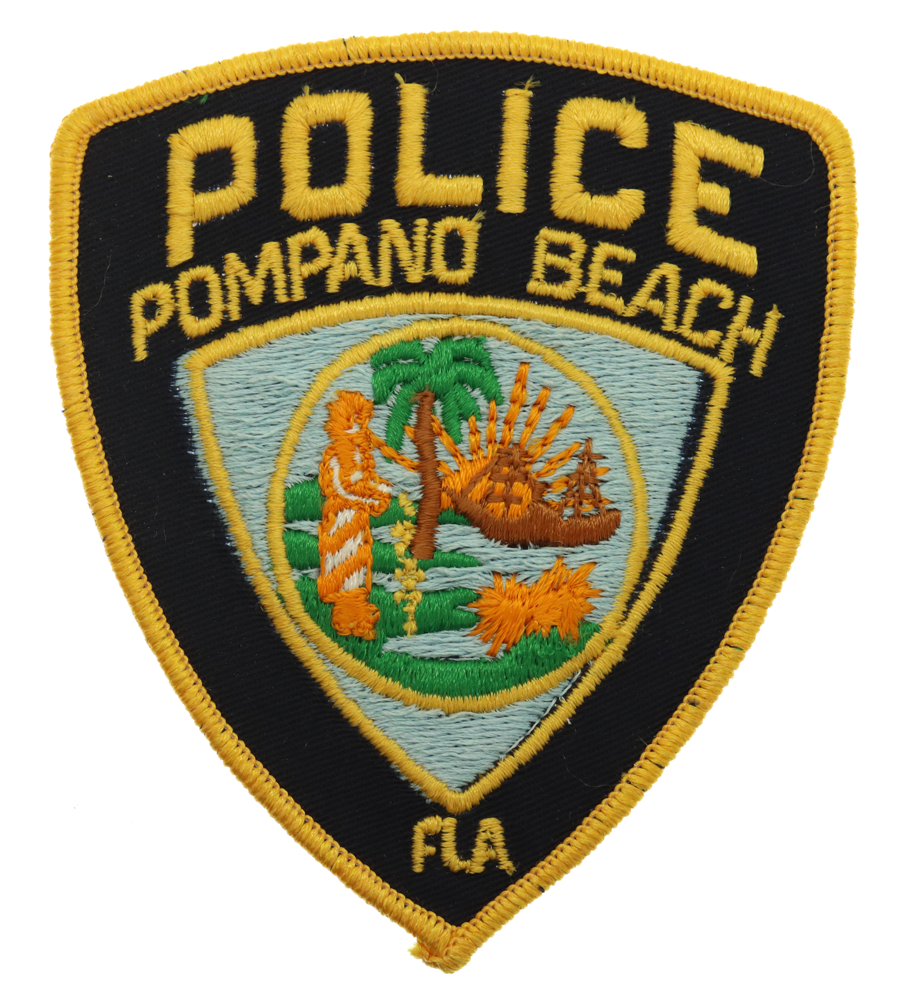 United States Pompano Beach Police FLA (Florida) Cloth Patch