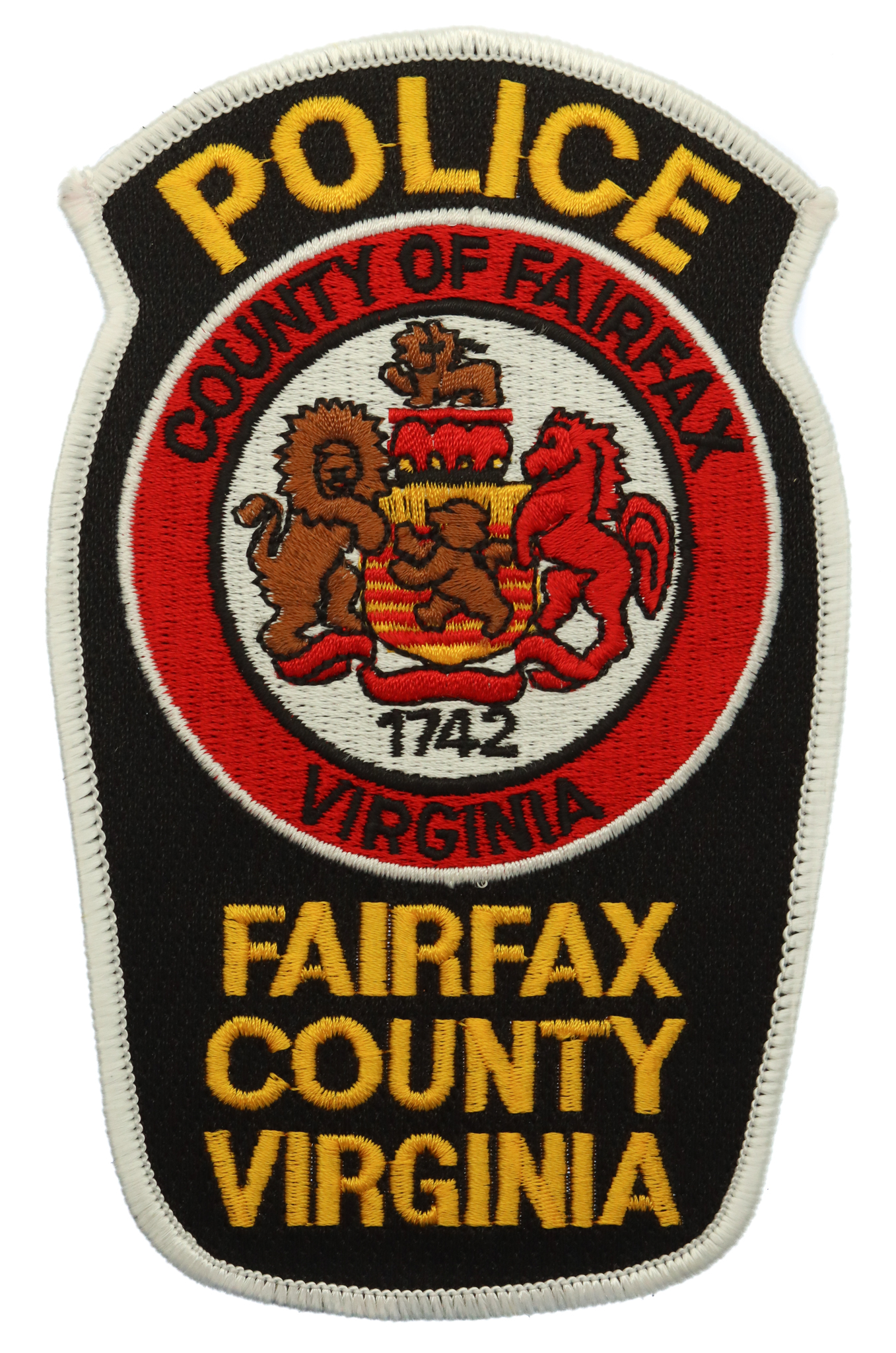 United States Police Fairfax County Virginia Cloth Patch Badge