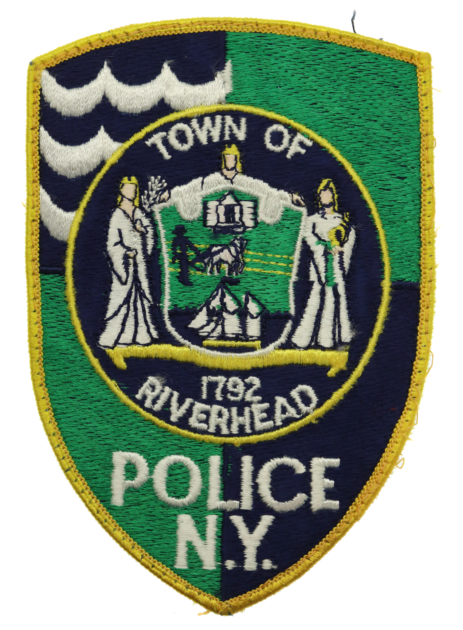 United States Town of Riverhead Police N.Y. Cloth Patch Badge