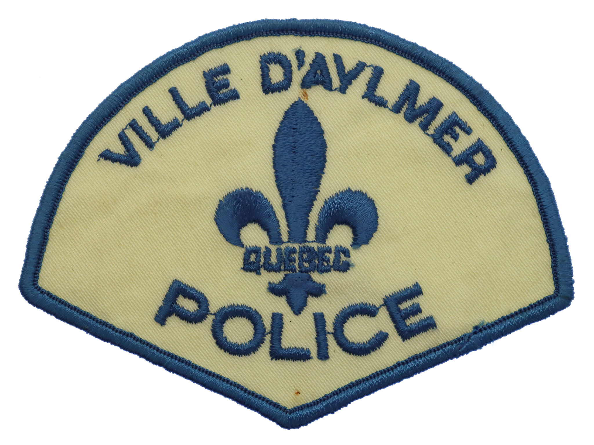 Canadian Ville D'Aylmer Quebec Police Cloth Patch Badge