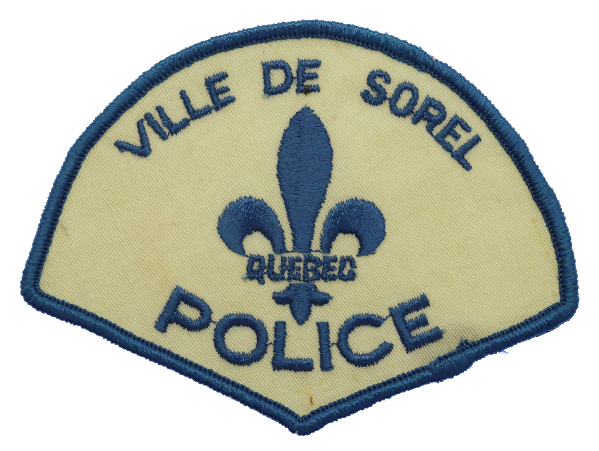 Canadian Ville De Sorel Quebec Police Cloth Patch Badge