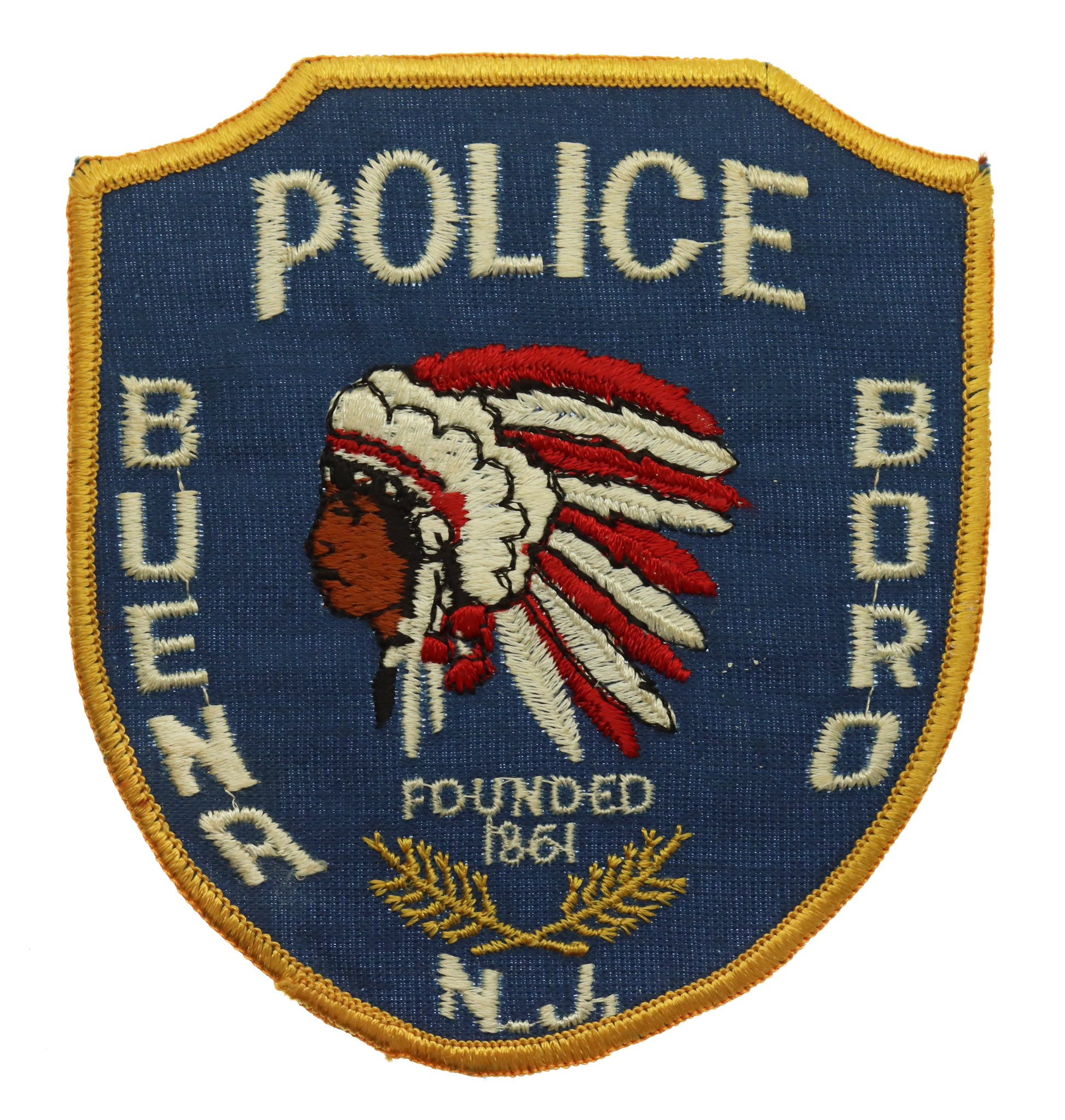 United States Buena Boro N.J. Police Cloth Patch Badge