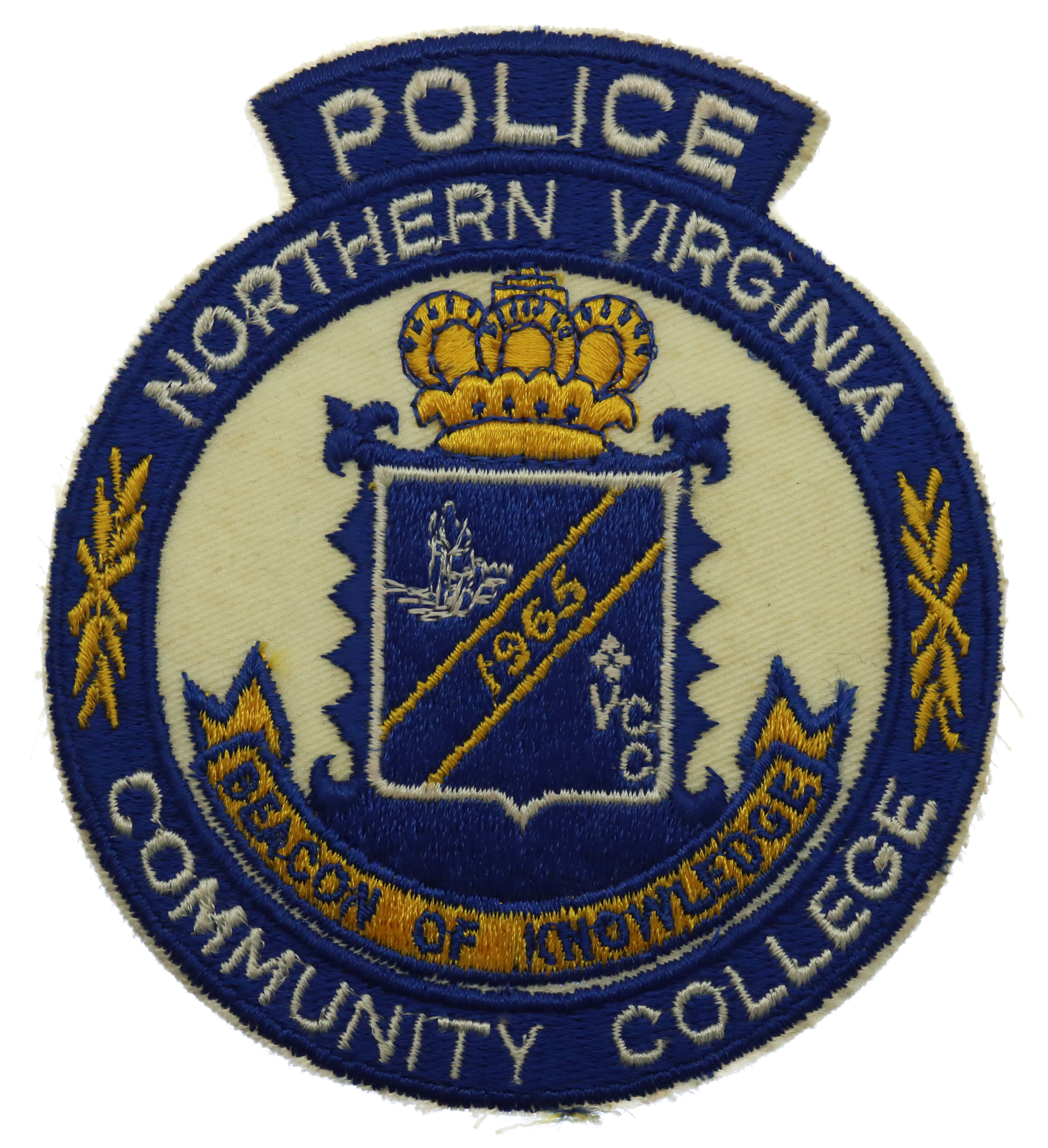 United States Northern Virginia Community College Police Cloth Patch Badge