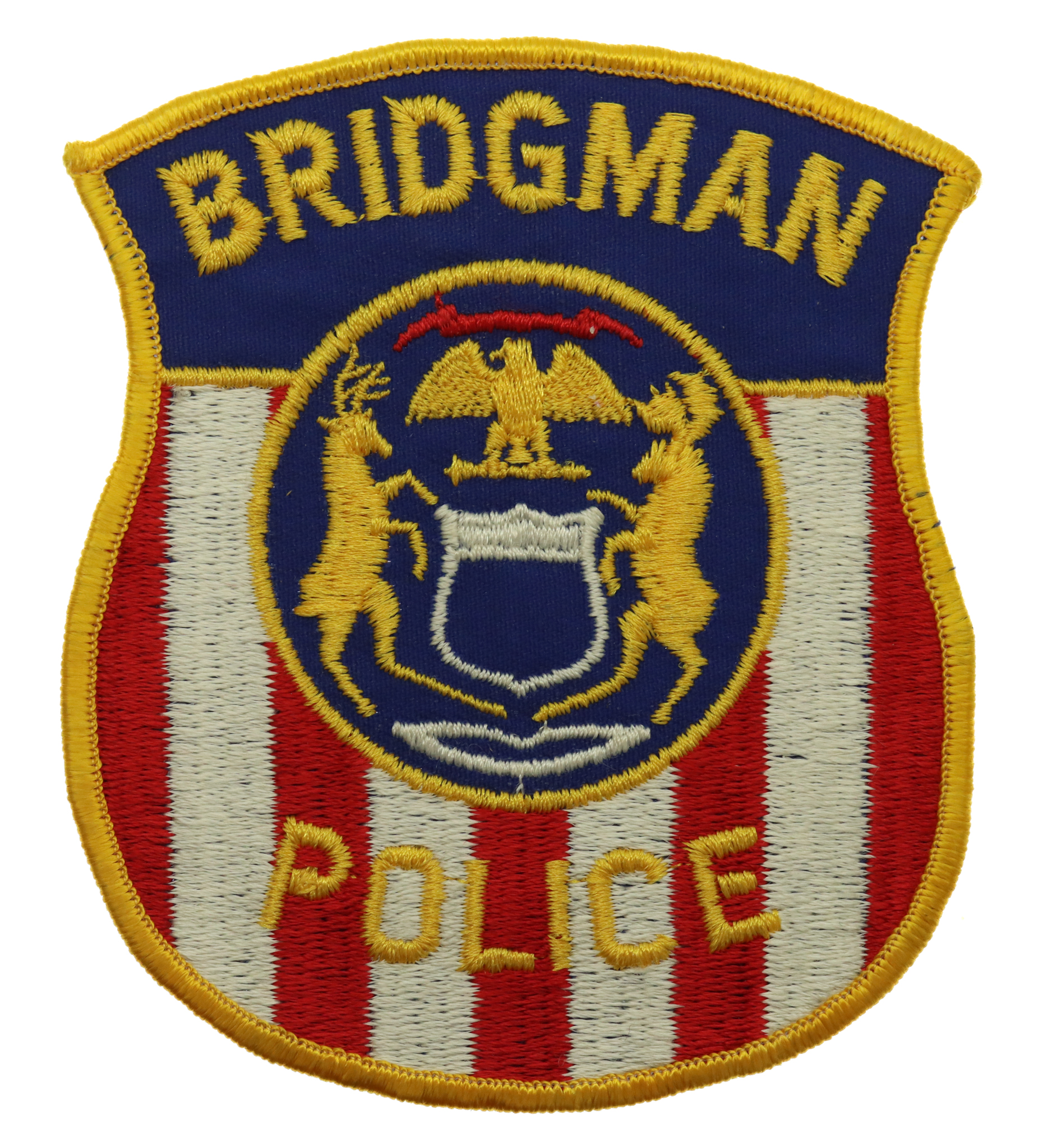 United States Bridgman Police Cloth Patch Badge