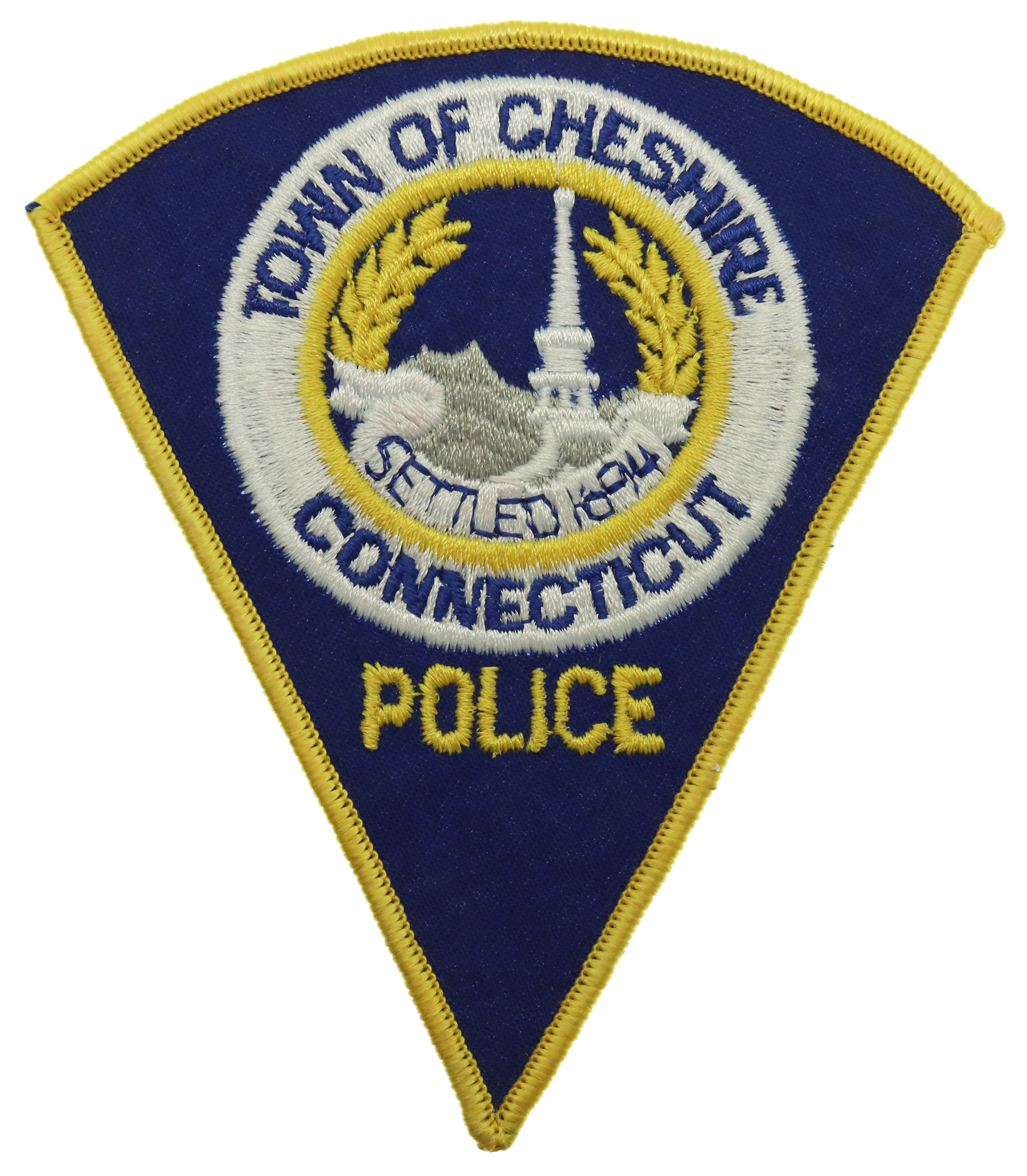 United States Town of Cheshire Connecticut Police Cloth Patch Badge