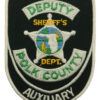 United States Polk County Deputy Sheriff's Dept. Auxiliary Cloth Patch Badge