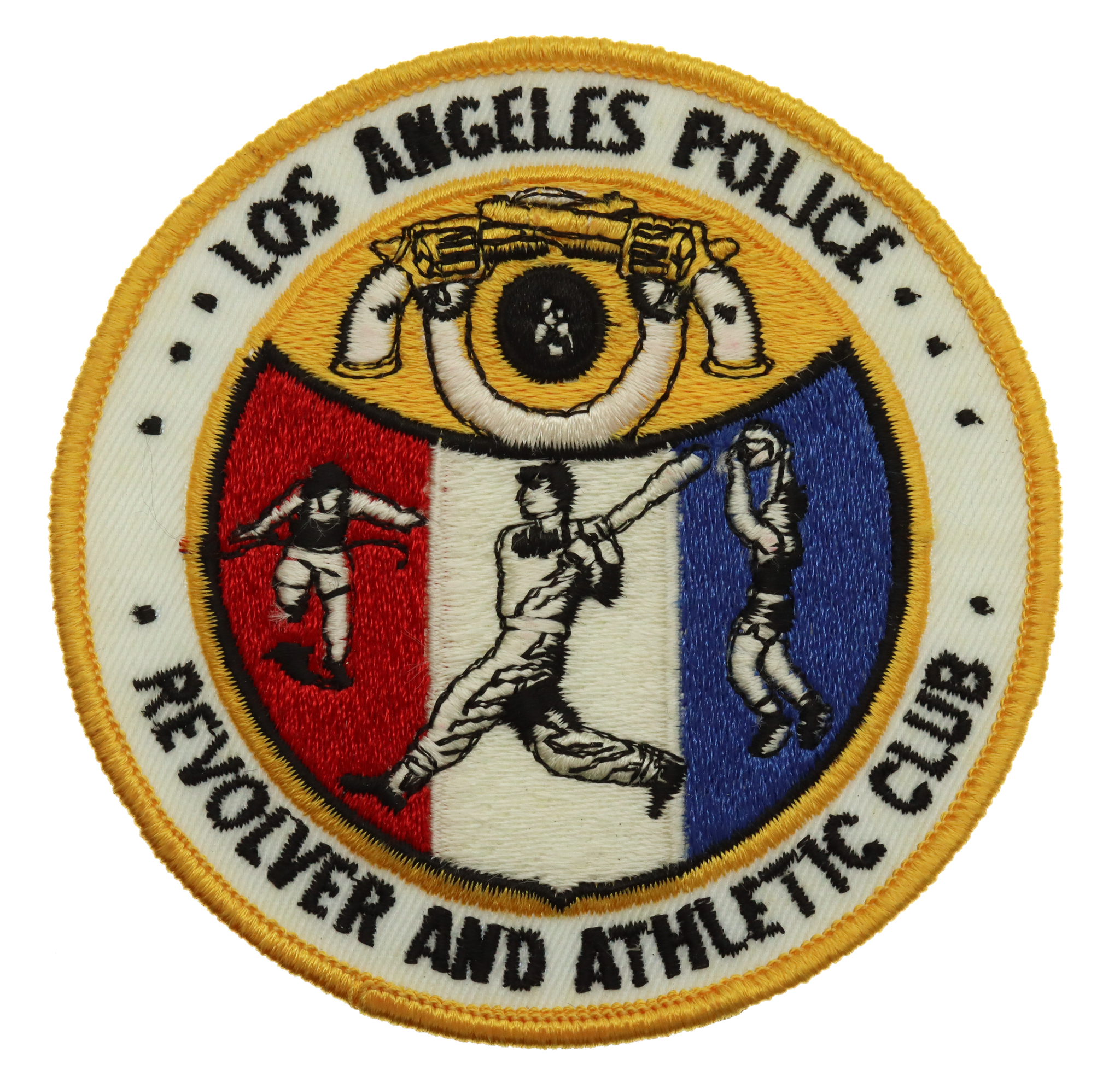 United States Los Angeles Police Revolver And Athletic Club Cloth Patch Badge