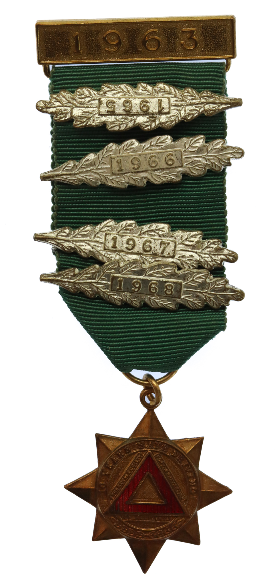Royal Society for the Prevention of Accidents, 10 Year Safe Driving Medal 1963 with Four Bars