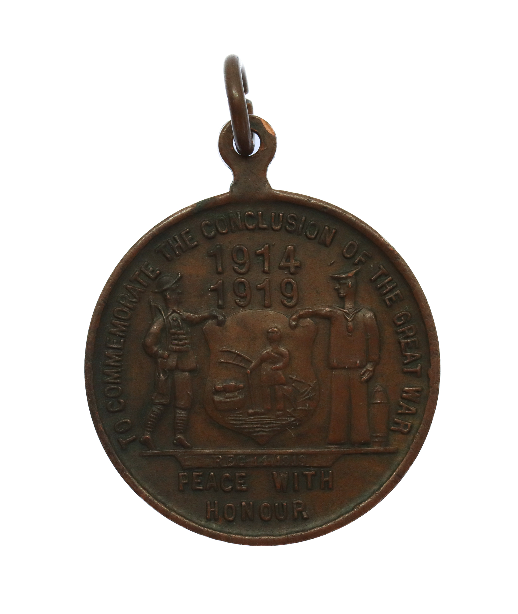 South Africa WW1 Johannesburg Peace Celebrations Medal 1919