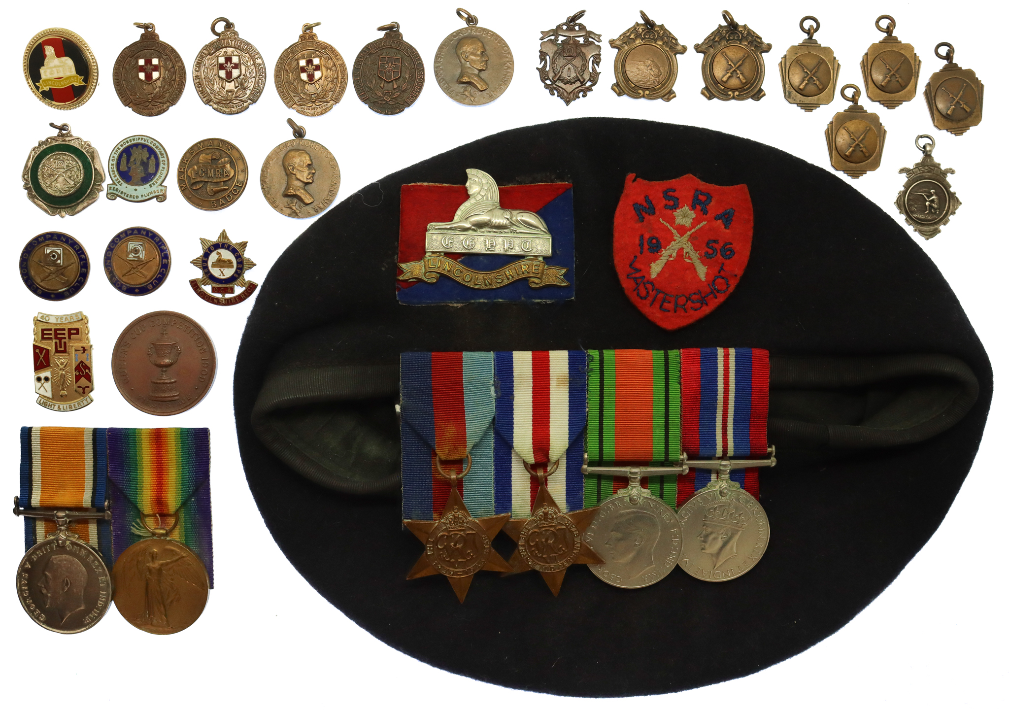 WW1 and WW2 Wadsley Family Father & Son Medal Group - Lincolnshire Regiment