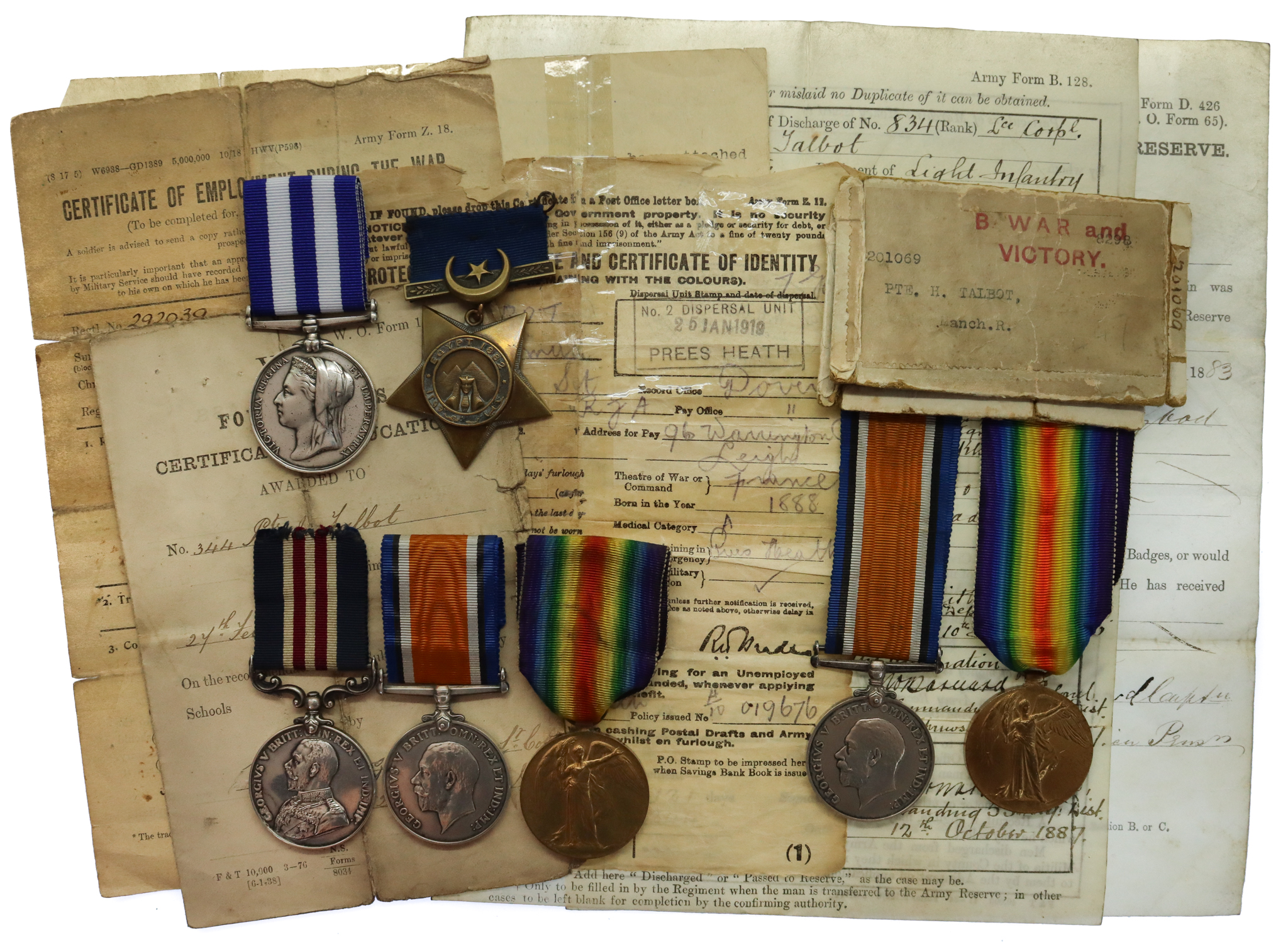 Talbot Family Medal Group with Original Documents