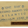 WW2 Atlantic Medal Clasp with Issue Packet