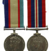 WW2 Australia Service Medal & War Medal 1939-45 Pair - Q143822 C.E. Davies